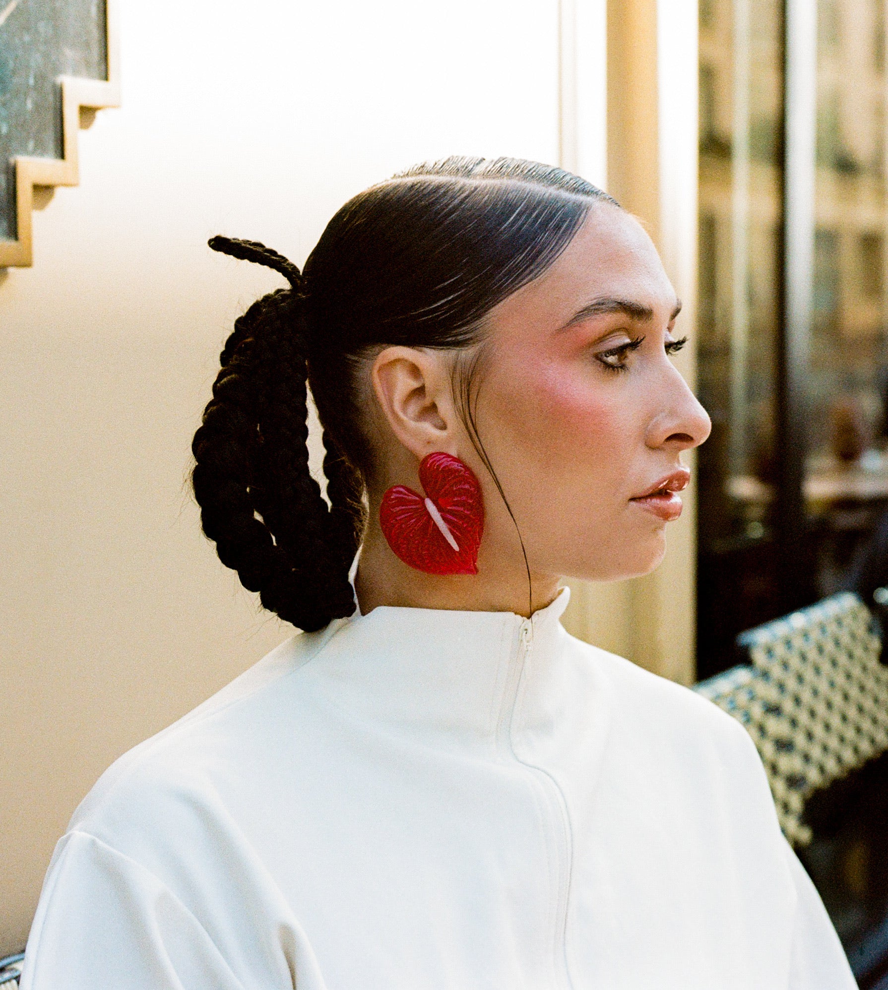 BOUCLES D'OREILLES FLAMINGO - Rouge